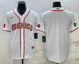 Men%27s USA Baseball Blank 2023 White World Classic Stitched Jerseys